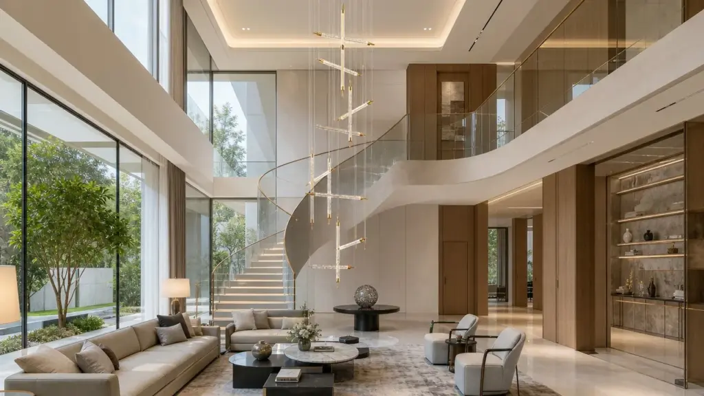 Staircase Chandelier Drop Length: The Mid-Landing Sightline Rule cover image