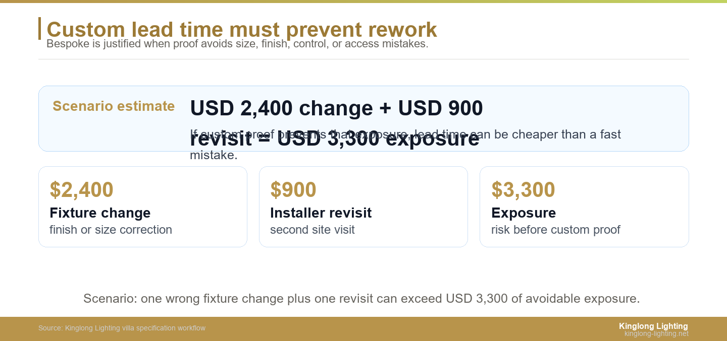 Custom Villa Chandelier Lead Time Break-Even Panel Custom villa chandelier lead time break-even panel