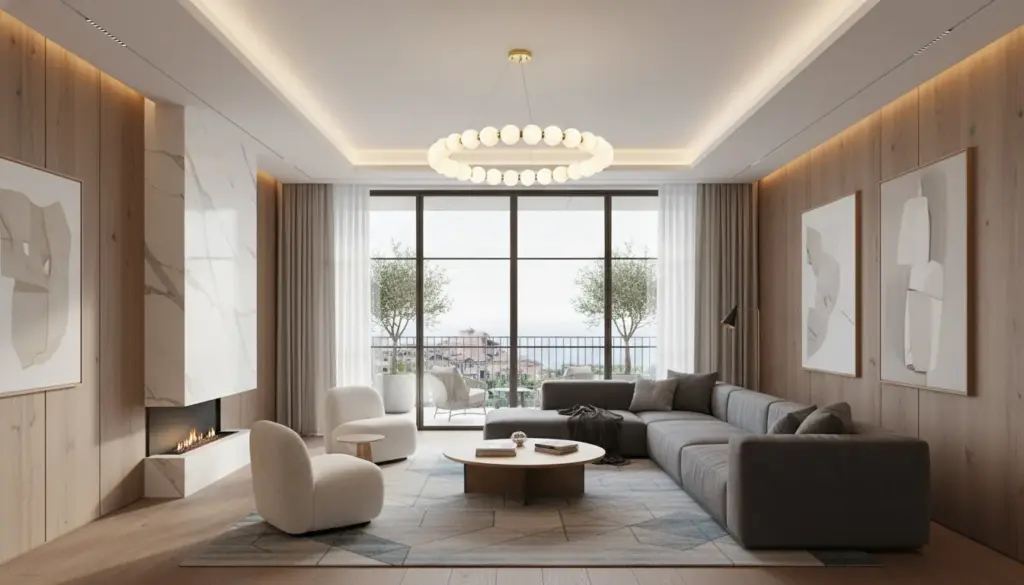 Living Room Chandelier Sizing for Open-Plan Villas: Width + Length Formula cover image