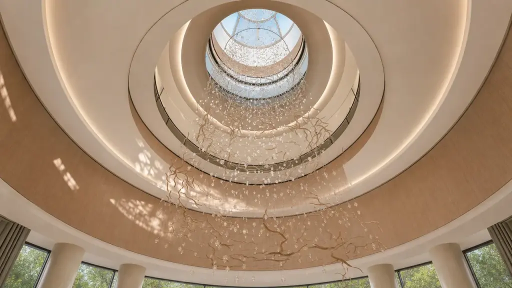 Decorative lighting in a customer-provided interior reference