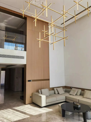 Idea of placing tubular pendant lighting for living room